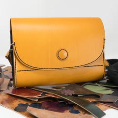 The Mulberry in London Tan & Black Leather  from the Beansy x Keaton Quilts Collection