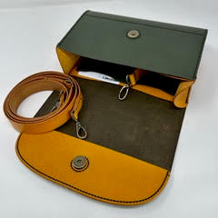 The Mulberry in Olive Green & London Tan Leather from the Beansy x Keaton Quilts Collection