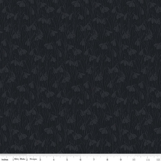 Liberty Snowdrop Spot Slate Black