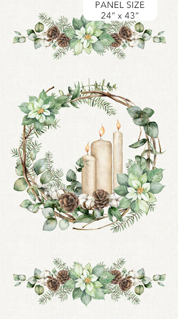 White Linen Christmas - Panel