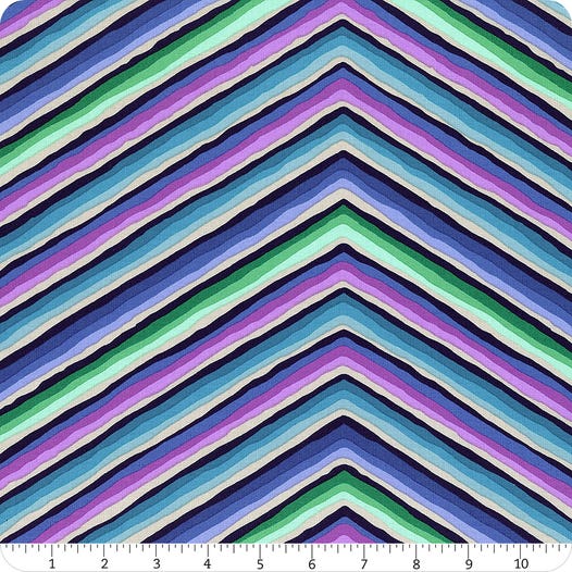 Kaffe Fassett Chevron Stripe - Blue