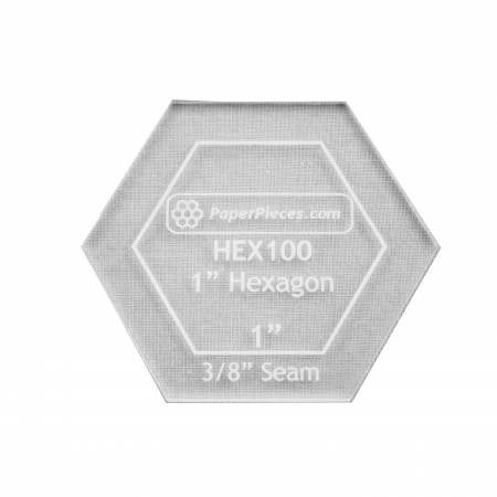 Acrylic Fabric Cutting Template 1in Hexagon