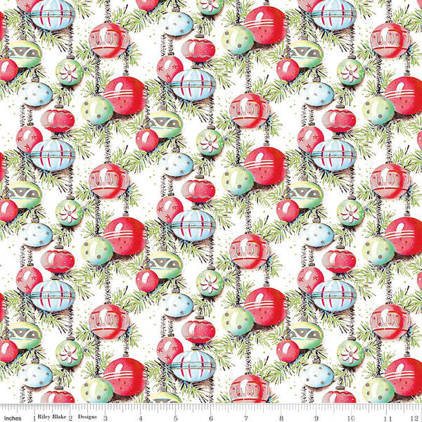 Christmas Joy Ornaments White