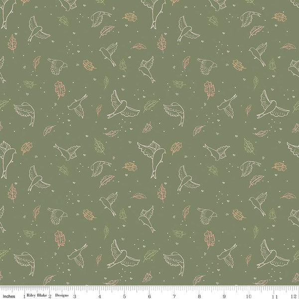 Wild And Free Birds Olive