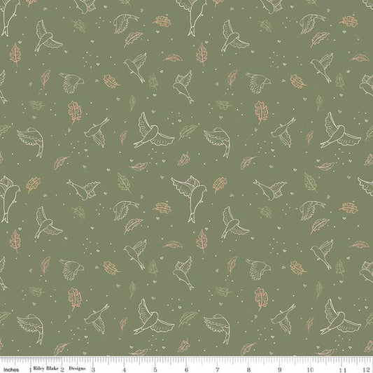 Wild And Free Birds Olive