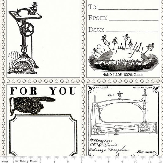 J Wecker Frisch Quilt Labels Black