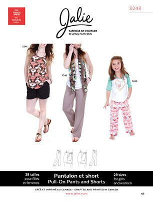 Pajama pull-on pants pattern