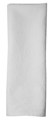 Tea Towel, 20"x28" Pre Washed Waffle Weave Solid White
