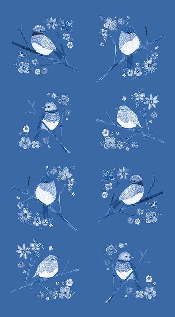 Sunshine And Dewdrops 24" X 43.5" Panel Blue