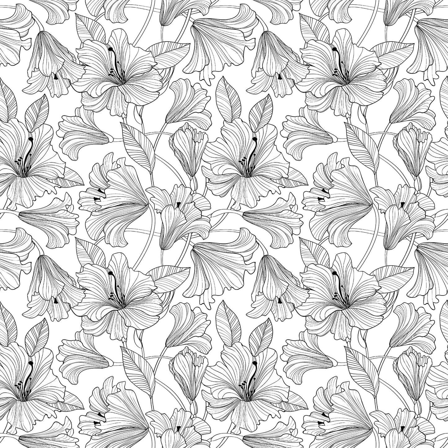 Simply Neutrals - Hibiscus Toss in Black