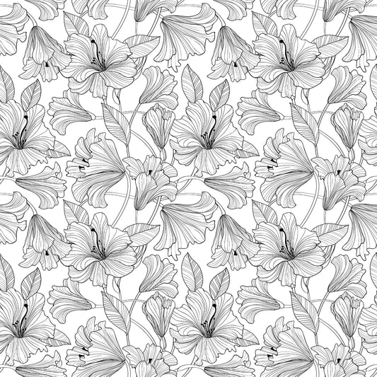 Simply Neutrals - Hibiscus Toss in Black