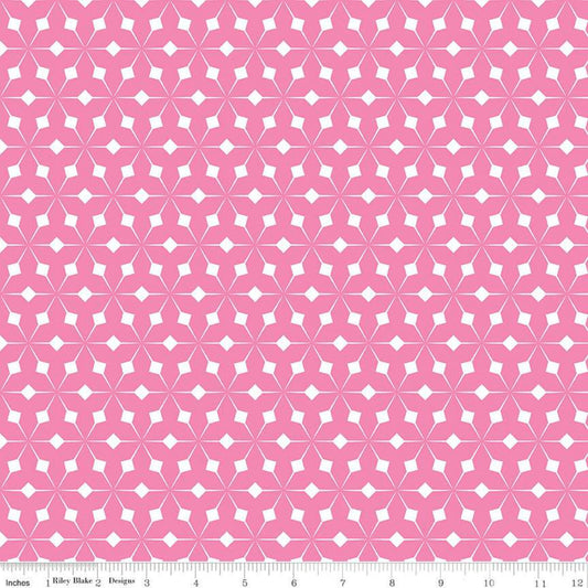 2 yard cut of Colour Wall Geo Pink
