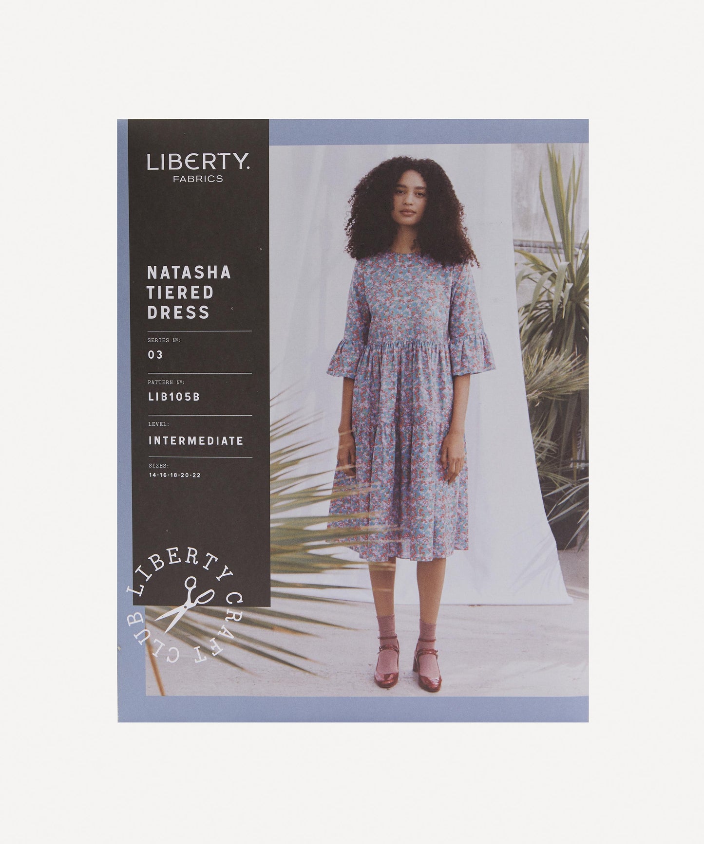 Liberty Fabrics Natasha Tiered Dress Sewing Pattern Size 14-22