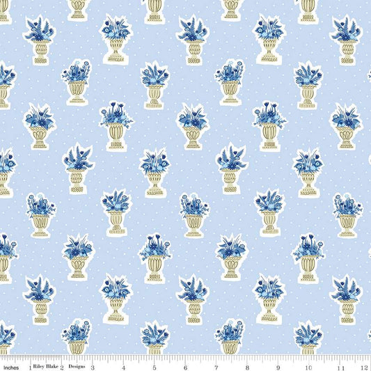 Liberty Garden Party Blue China Jardiniere Spot A