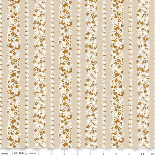 Liberty Denim Florals Topiary Stripe C