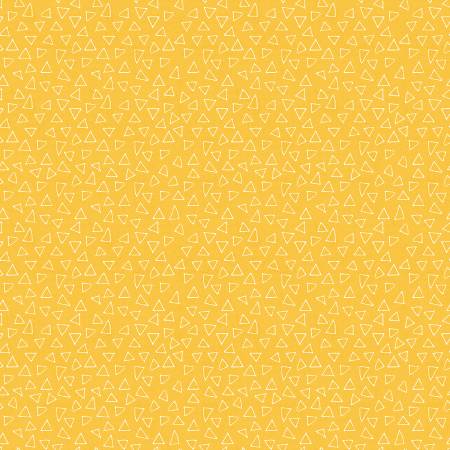 Yellow Floating Triangles Digitally