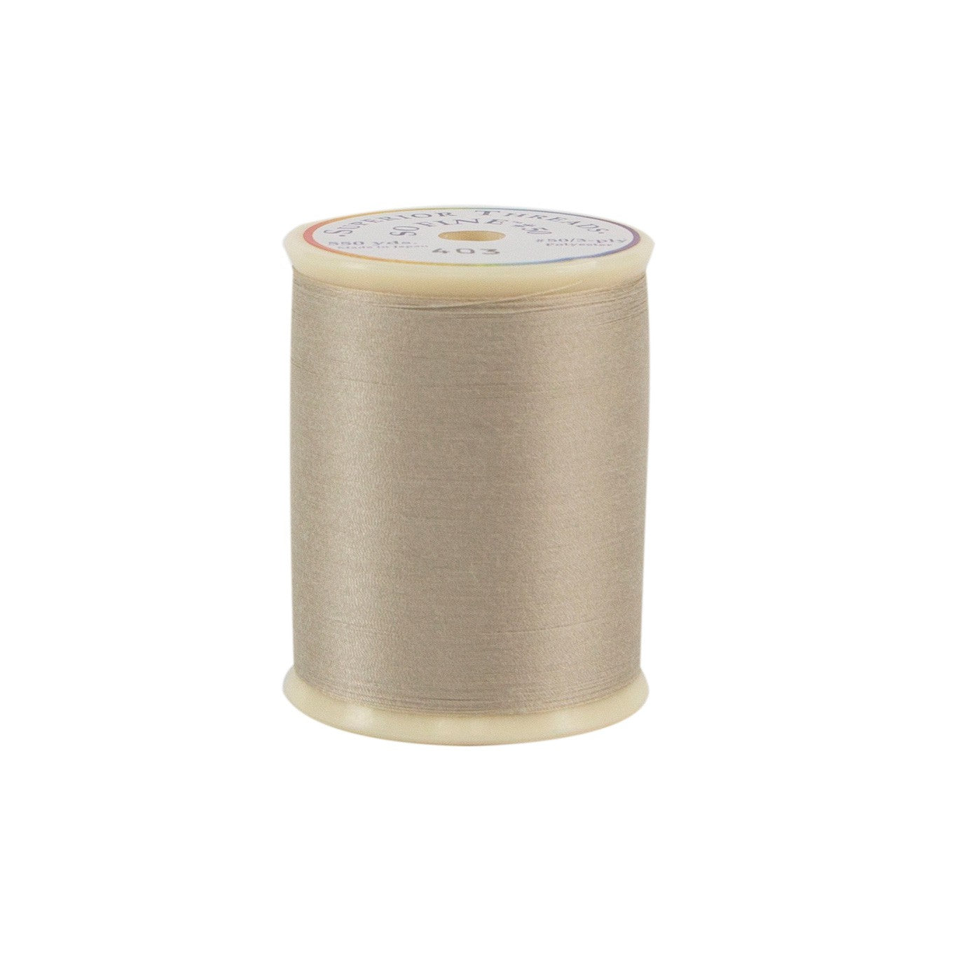 So Fine Polyester Thread 3-ply 50wt 550yds - Putty Beige - 403