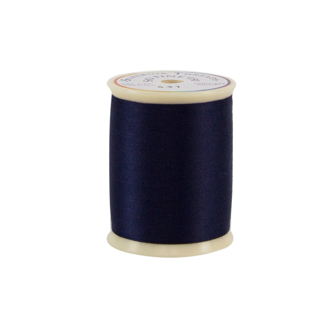 So Fine Polyester Thread 3-ply 50wt 550yds - Navy Blue - 431