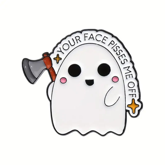Cute Sassy Ghost enamel pin