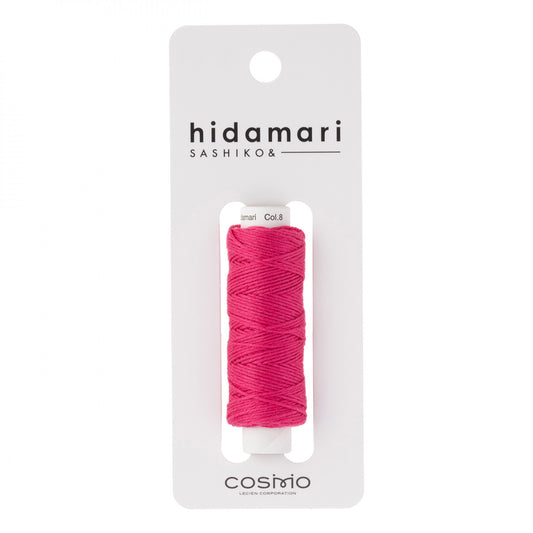 Cosmo Hidamari Sashiko Solid Thread 30 Meters Raspberry Sorbet - Col 008