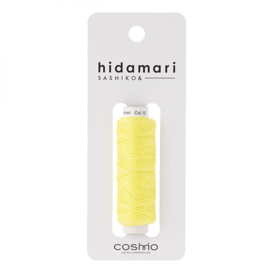 Cosmo Hidamari Sashiko Solid Thread 30 Meters Lemon - Col 012