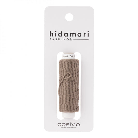 Cosmo Hidamari Sashiko Solid Thread 30 Meters Pale Taupe - Col 013