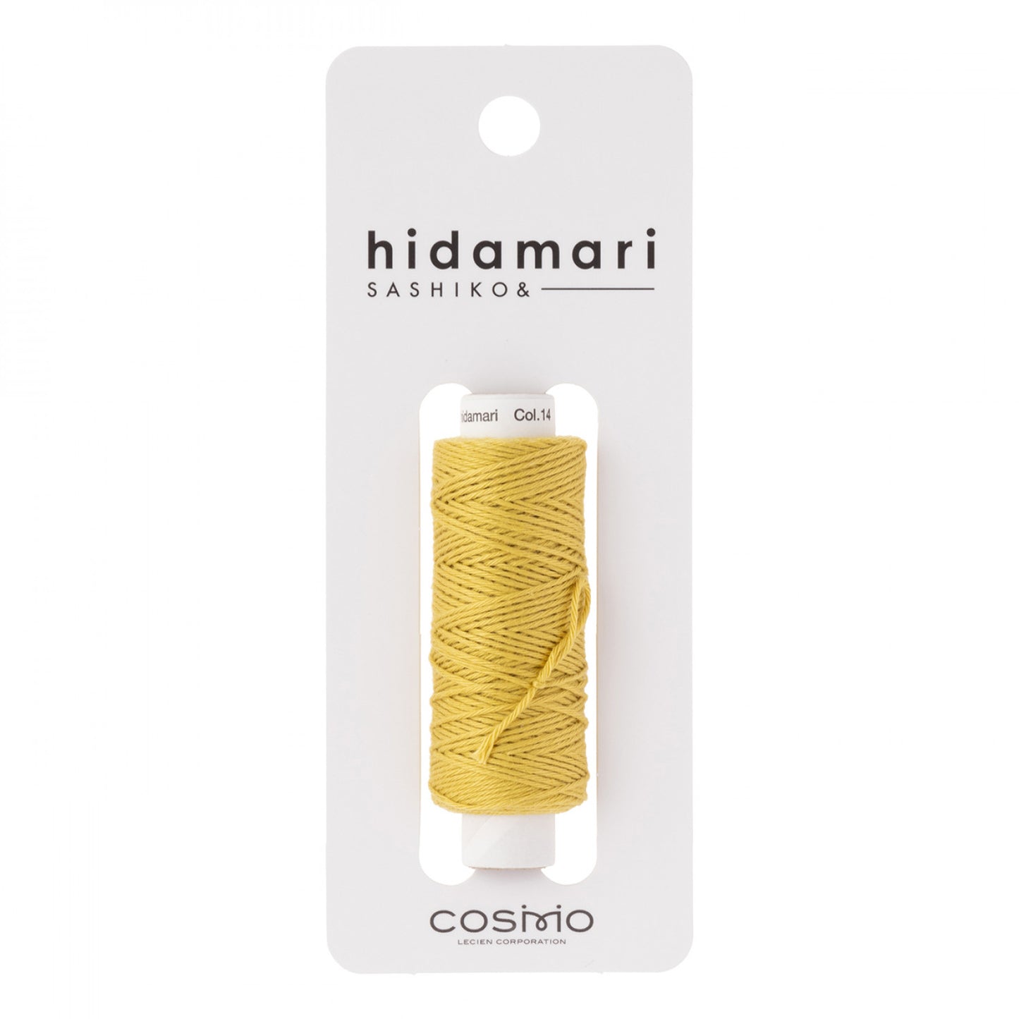 Cosmo Hidamari Sashiko Solid Thread 30 Meters Olive - Col 014