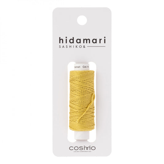 Cosmo Hidamari Sashiko Solid Thread 30 Meters Olive - Col 014