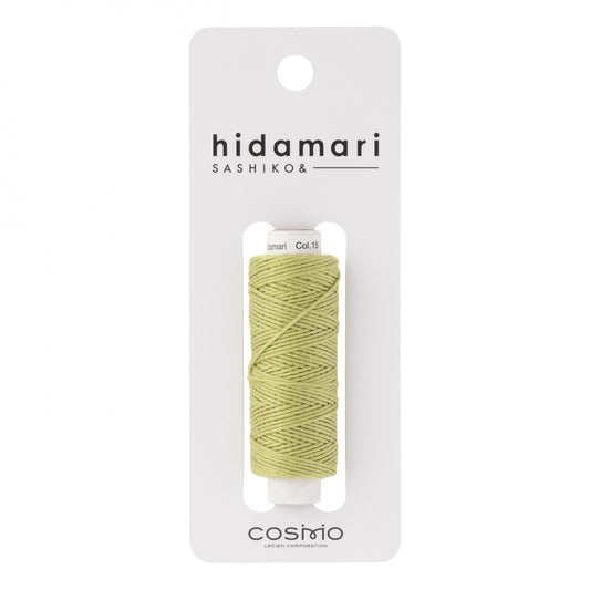 Cosmo Hidamari Sashiko Solid Thread 30 Meters Green Tea - Col 015