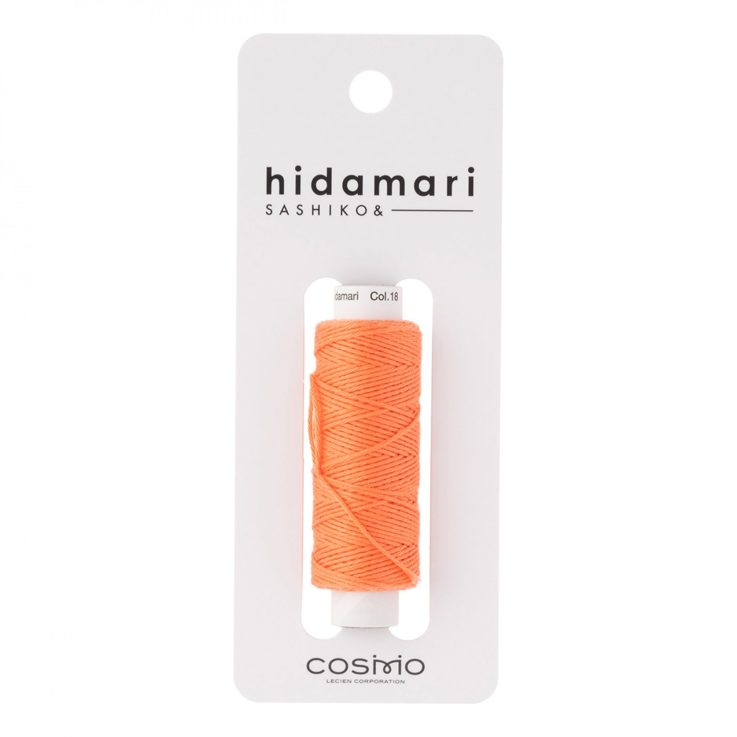 Cosmo Hidamari Sashiko Solid Thread 30 Meters Cantaloupe - Col 018