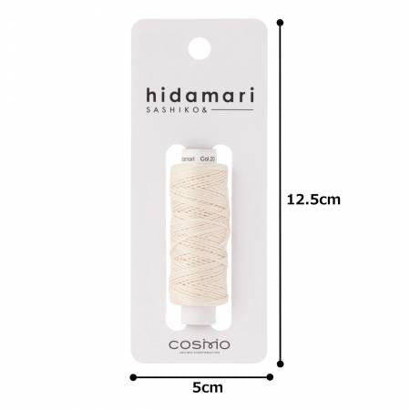 Cosmo Hidamari Sashiko Solid Thread 30 Meters Pearl White 20