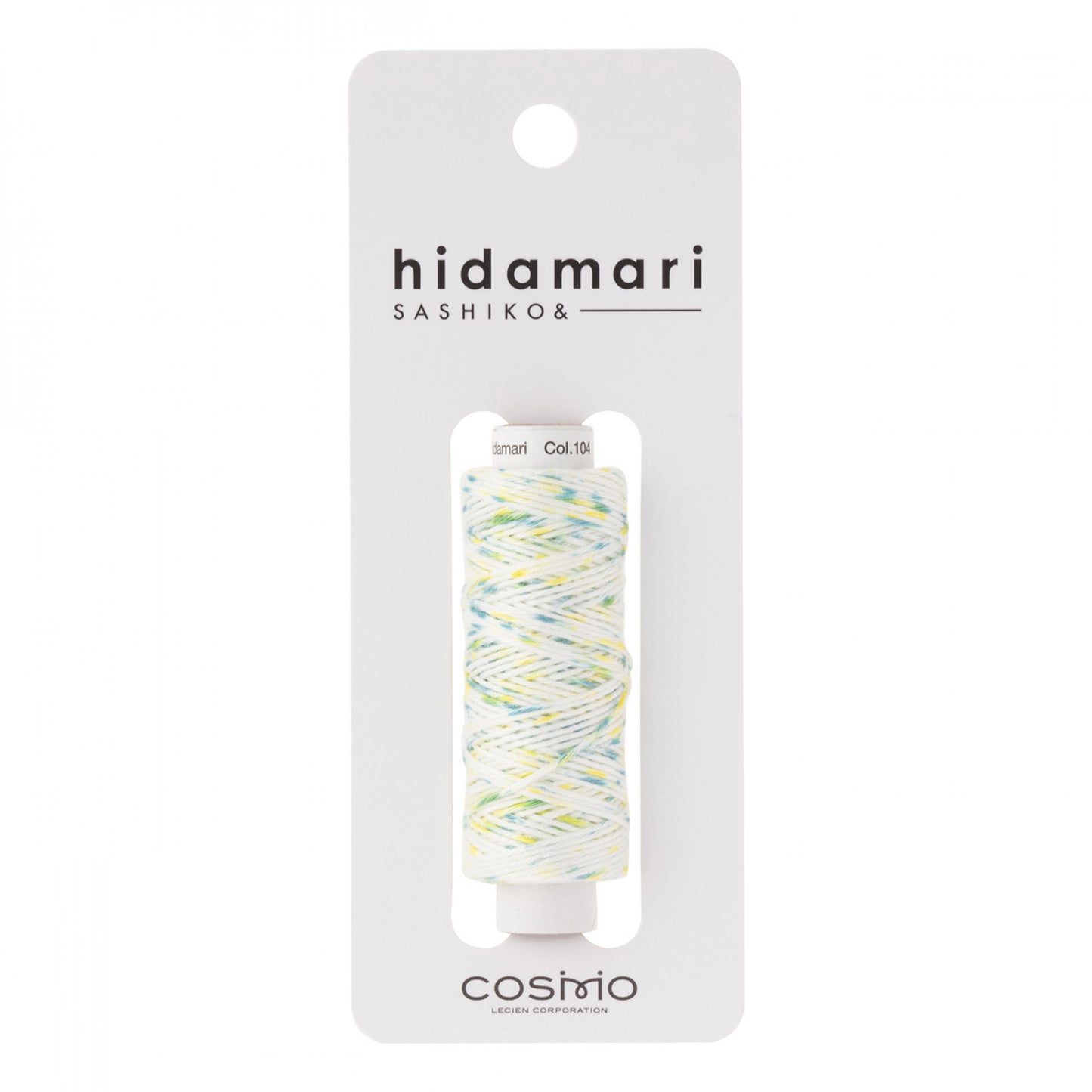 Cosmo Hidamari Sashiko Variegated Thread 30 Meters Yellow Green - Col 104