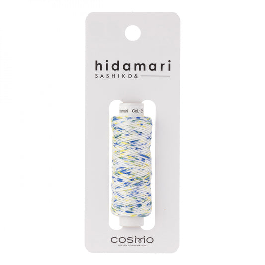 Cosmo Hidamari Sashiko Variegated Thread 30 Meters Blue Yellow - Col 105