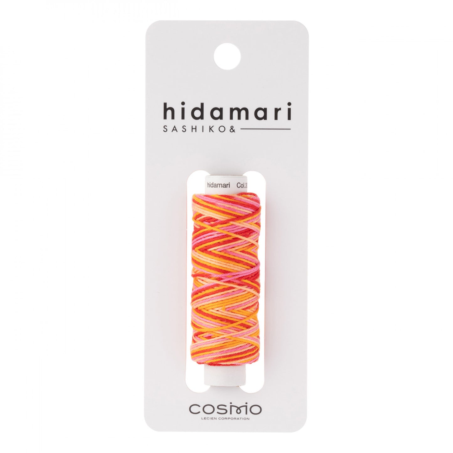 Cosmo Hidamari Sashiko Variegated Thread 30 Meters Tequila Sunrise - Col 301