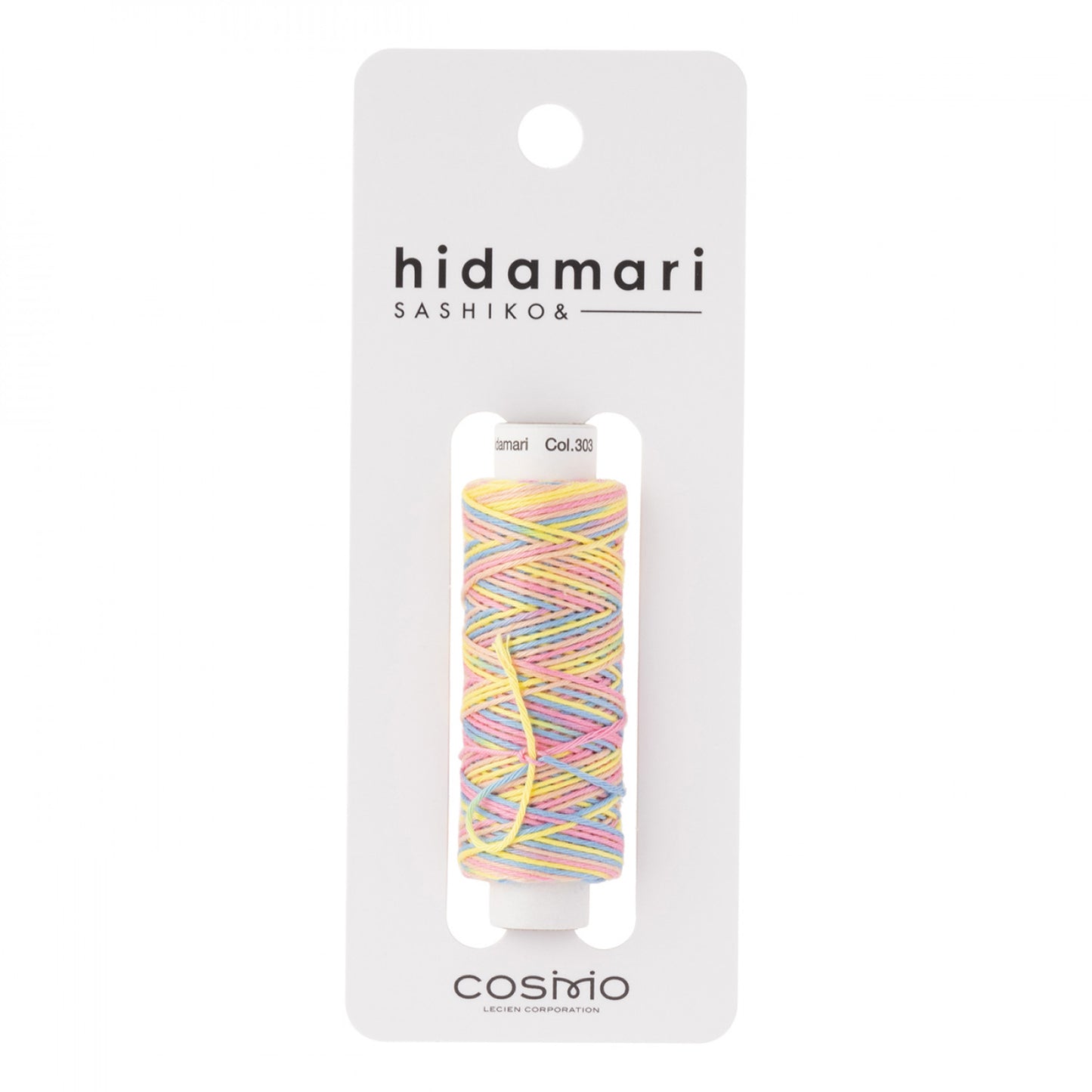 Cosmo Hidamari Sashiko Variegated Thread 30 Meters Rainbow Sorbet - Col 303