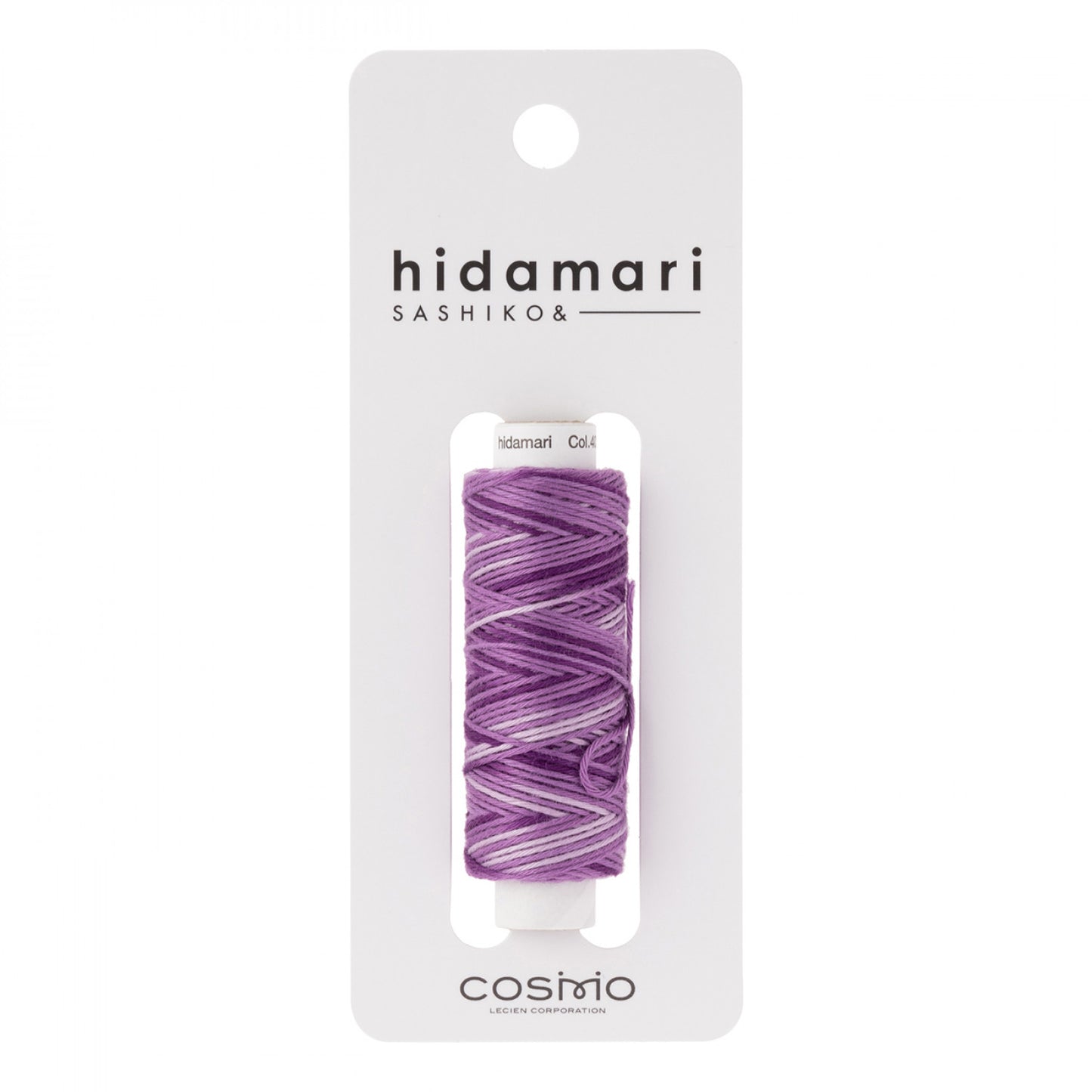 Cosmo Hidamari Sashiko Variegated Thread 30 Meters Blueberry Yogurt - Col 403