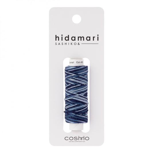 Cosmo Hidamari Sashiko Variegated Thread 30 Meters Deep Ocean - Col 405