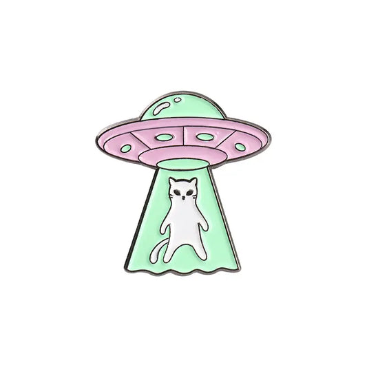UFO Kitty enamel pin