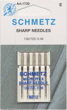 Schmetz Sharp / Microtex Machine Needle Size 12/80 - 1730