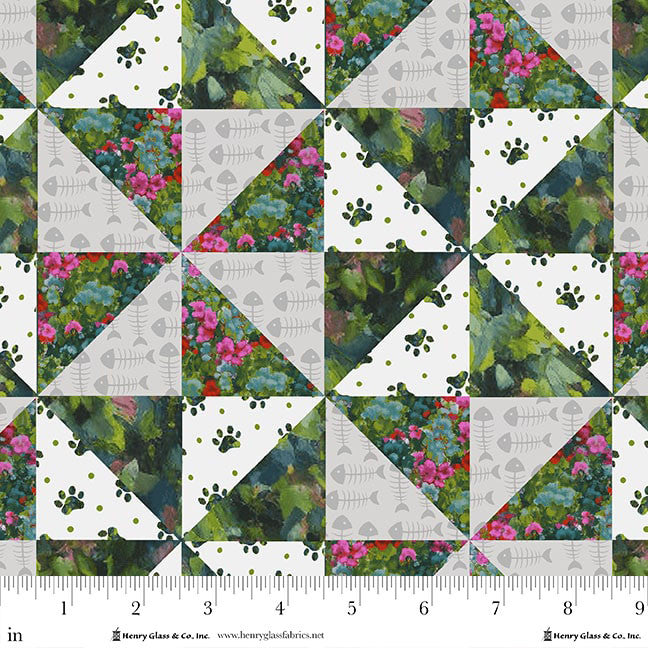 Catsup - Cheater's Quilt, Green/Gray
