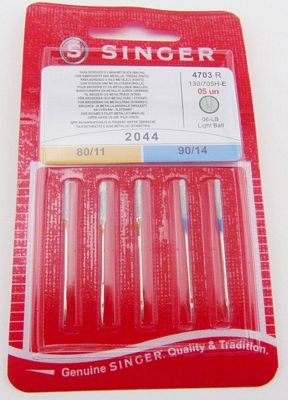 Singer Needle #2044 Embroidery Needles Assorted (5 needles)