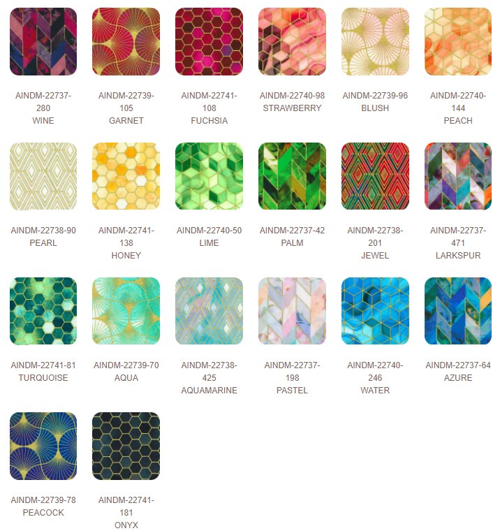 Golden Vibes - Complete Collection Fat Quarter Bundle, 20Pcs.