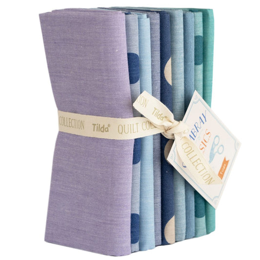 Tilda Seasonal Chambray Fat Quarter Bundle - Summer Blues