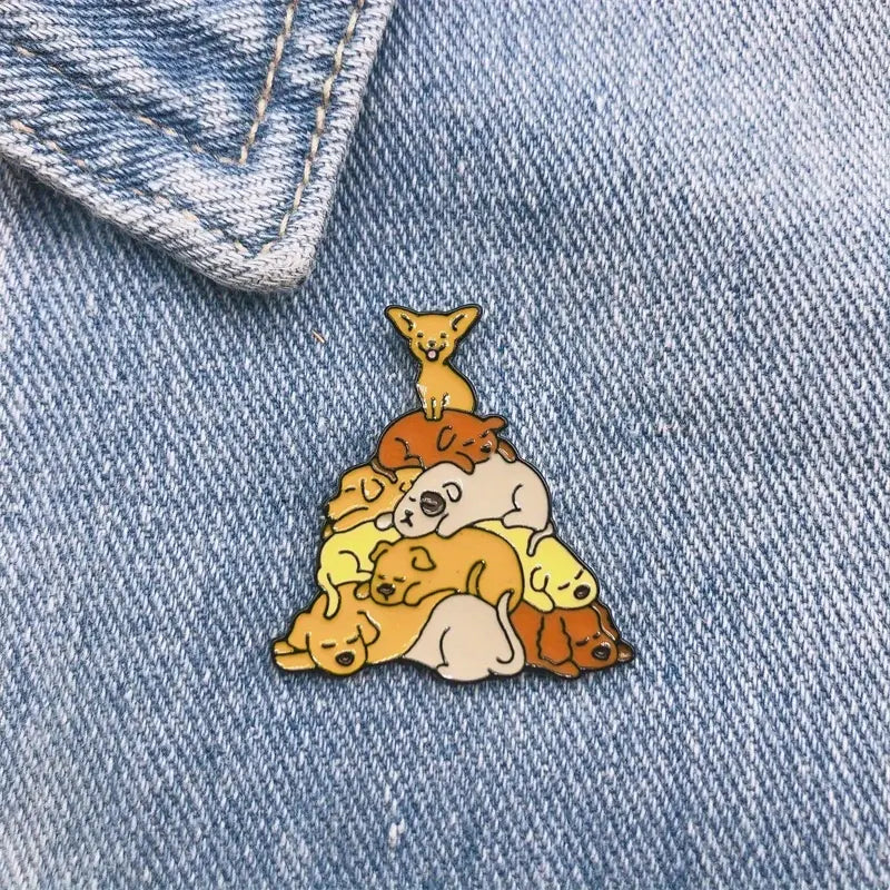 Dogs Sleeping Enamel Pin