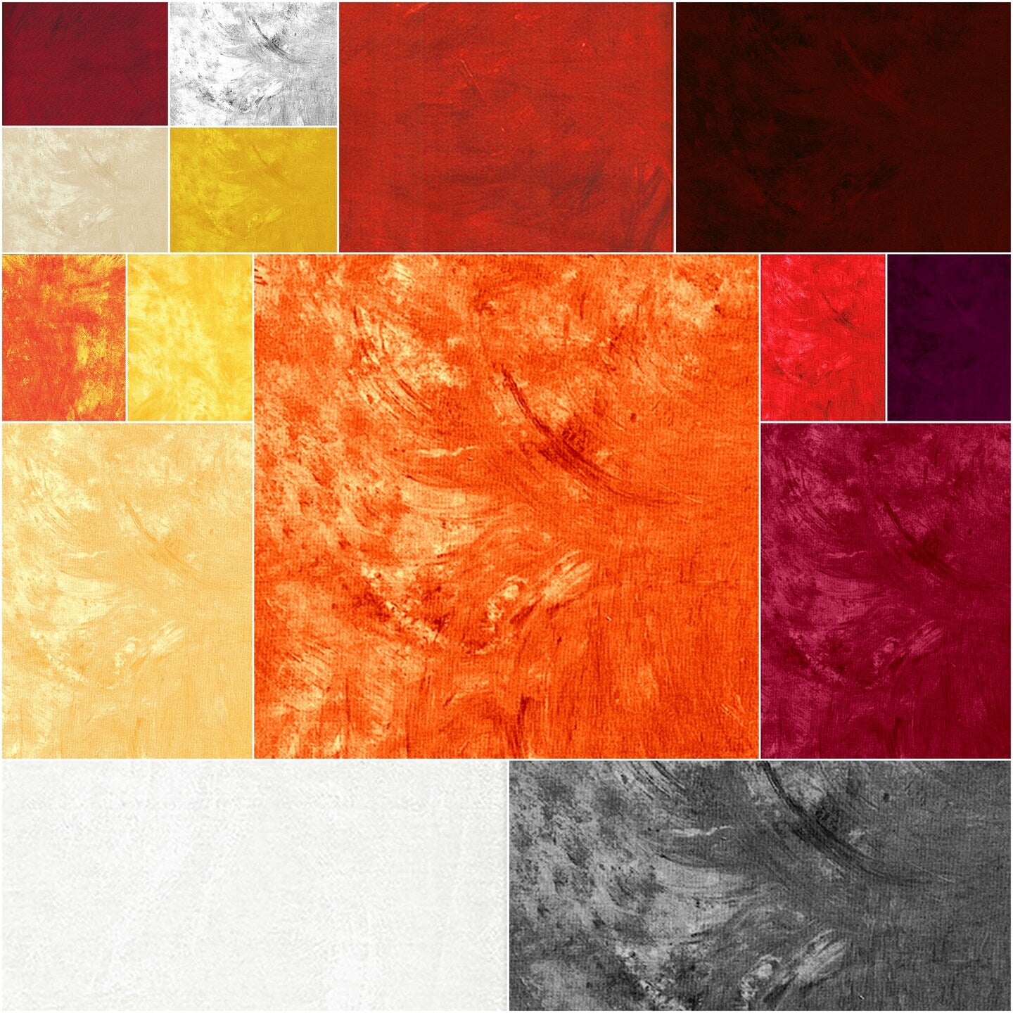 Plaster Of Paris - Warm Fat Quarter Bundle - 15pc