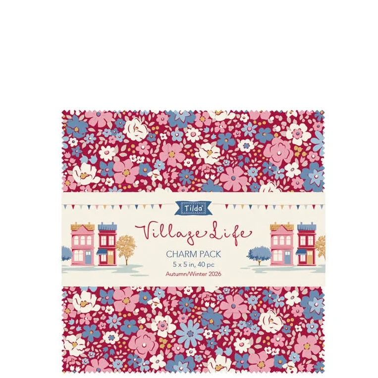 Village Life Charm Pack 5 in squares, 40pcs