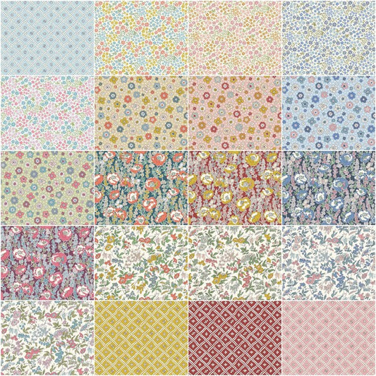 Liberty Meadow Flowers Fat Quarter Bundle, 20 Pcs.