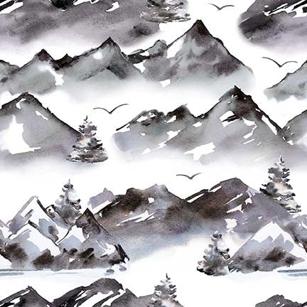 Nature's Glory - Mountains - Grey