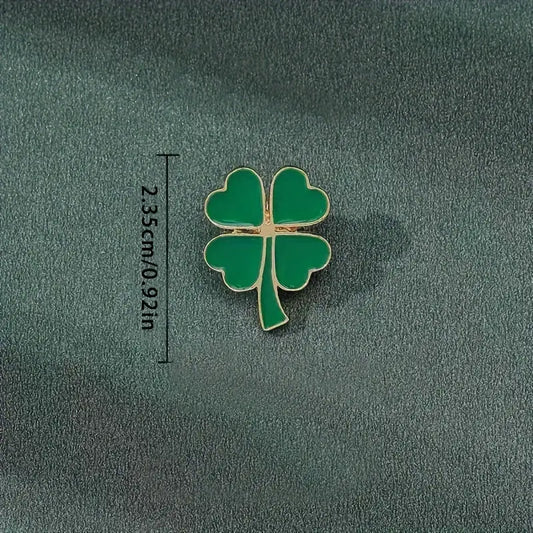 'Good Luck Clover Leaf' Enamel Pin