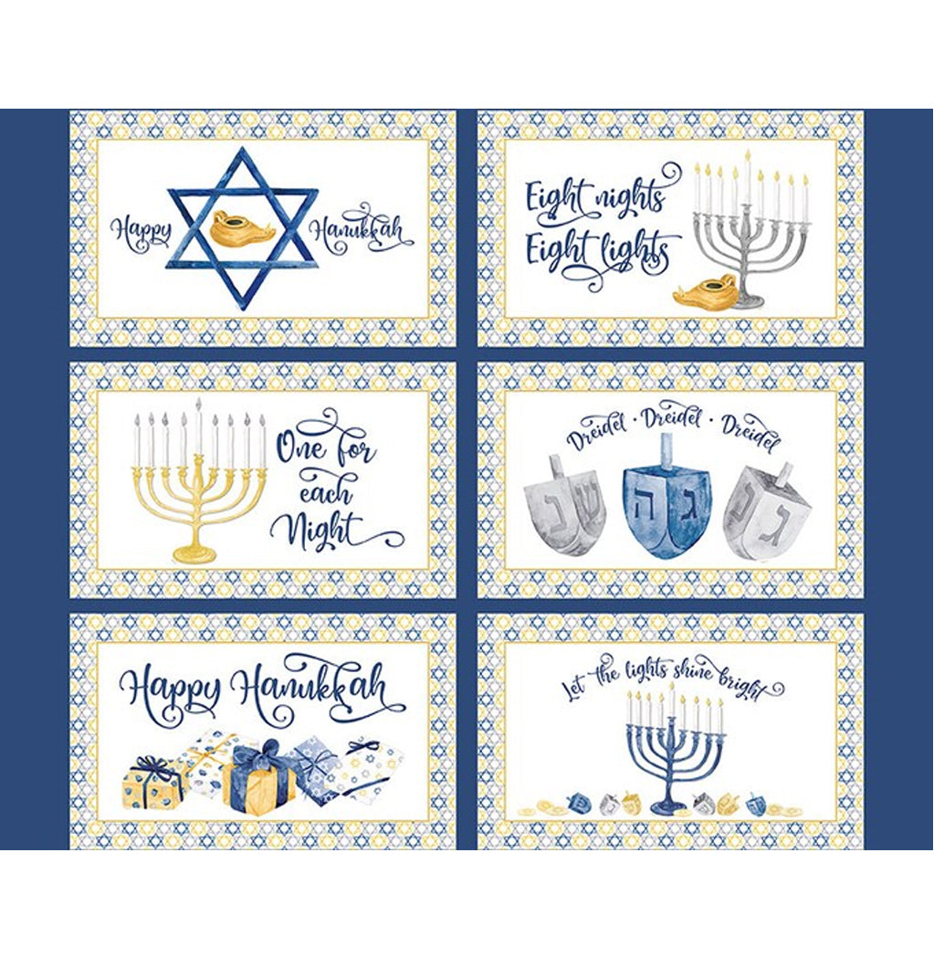 Hanukkah Nights 1-Yard Bundle Gray - 4pcs